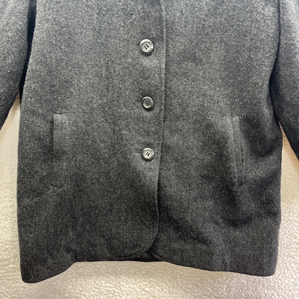 International Scene Coat Womens 7/8 Gray Wool Blend Yogoslavia Classic Vintage - Picture 2 of 16